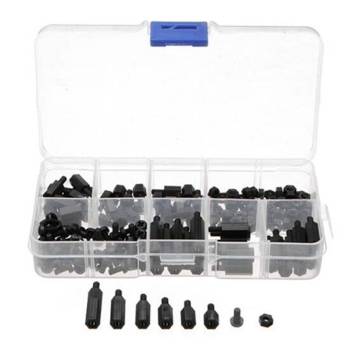 180 Pcs M3 Nylon Bolts and Spacers - 6/8/10/12/15/20 mm