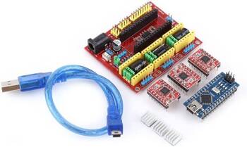 3D Printer CNC Driver Arduino NANO Expansion Board Shield Kit with A4988 Stepper Motor Drivers