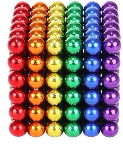 216 pcs NEOCUBE 5mm Colorful RAINBOW Magnetic Balls Neodymium Magnets  Multicolor - Rainbow