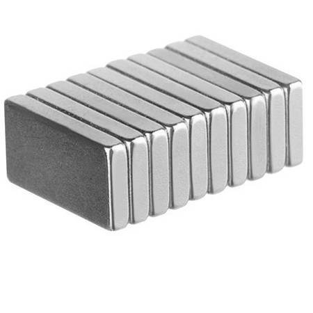 10x5x1 mm Cuboidal N38H Neodymium Magnet - 10 pcs