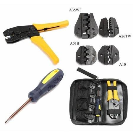 Crimping Tool for WXK-30JN Connectors with 5 Interchangeable Inserts - Multi-crimping Tool for Plugs